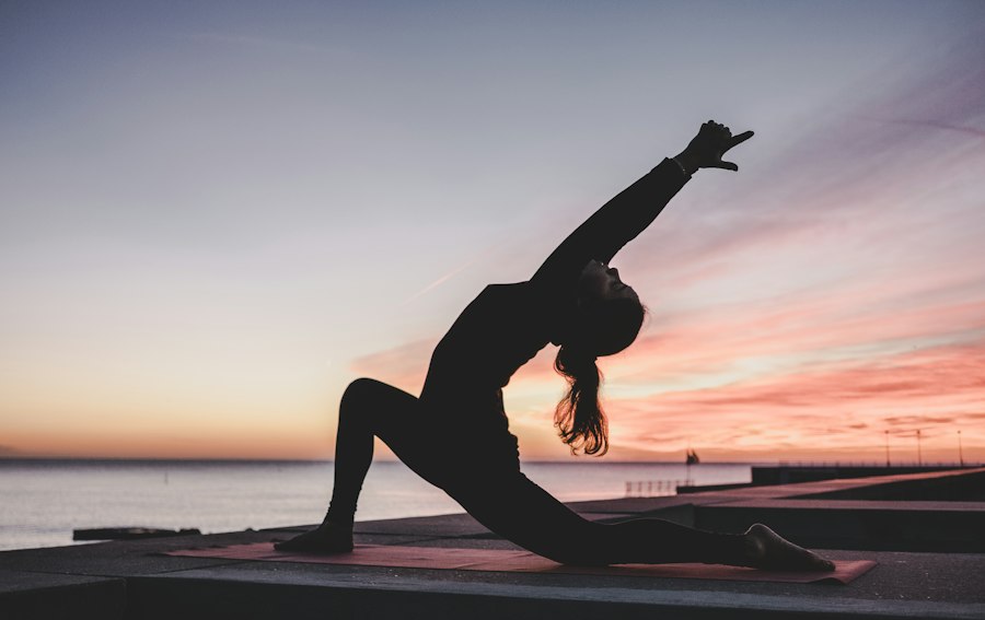 Yoga at sunrise wellness